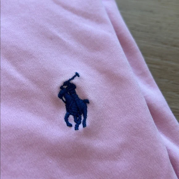 Ralph Lauren Light Pink Polo with Navy Logo - Picture 3 of 5